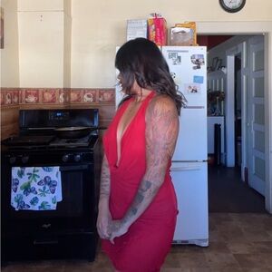 Cider Backless Red Dress